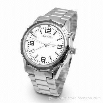 Watch with Daily Alarm, Metal Case Alloy and Simple/Easy Mode for Adjustment